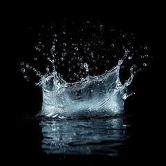 A water splash on a black background (1)