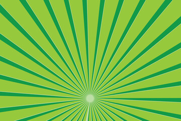 Green Sun Rays abstract background