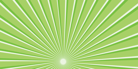 Fototapeta premium Green Sun Rays abstract background