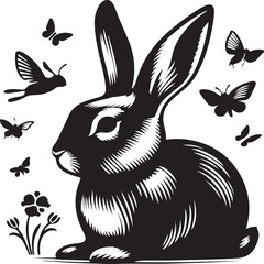 rabit vector sihouette 