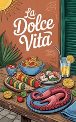La Vita: Italian Food Illustration and Poster Design
