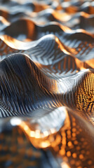 Textured Surface with Wavy Patterns and Reflective Highlights