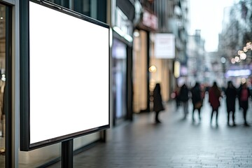 Blank billboard on city street (4)
