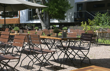 Obraz premium bad kreuznach, biergarten