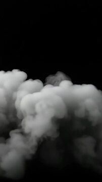 smoke on black background in 4K