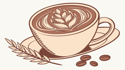 Latte Art Coffee Cup – Artistic Beverage Design