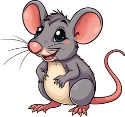 Cute cartoon a illustrator vector Rat