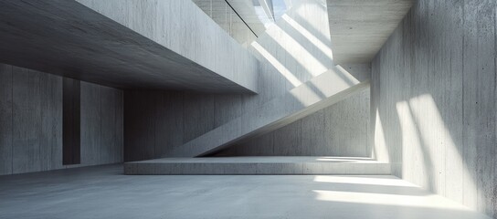 Naklejka premium Modern Concrete Interior