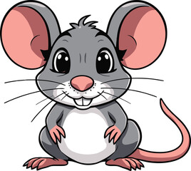 Cute cartoon a illustrator vector Rat
