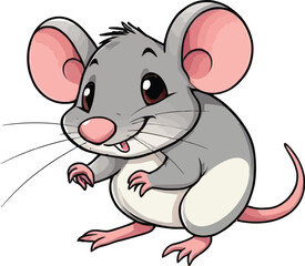 Cute cartoon a illustrator vector Rat