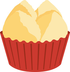 Fa gao, traditional sacrificial food stock vector isolated.
Chinese asian food fortune cake  illustration. 
Chinese new year food.
Steam sponge cake. 
Transparent background.