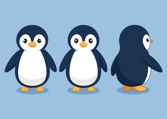 Penguin Character Turnaround Model Sheet