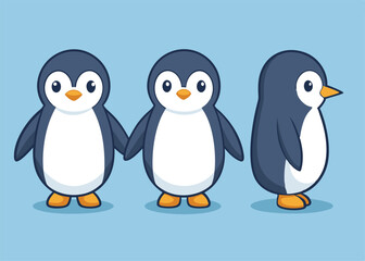 Penguin Character Turnaround Model Sheet