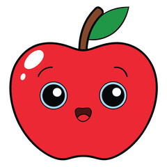 red apple cartoon