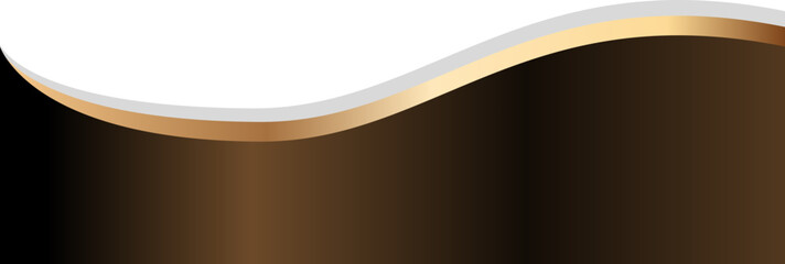 gradient black gold curve border corner vector
