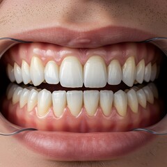 Fototapeta premium Healthy Teeth and Gums in Open Mouth