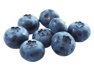 Fresh juicy blueberries close up studio shot