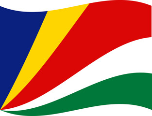 Seychelles waving flag illustrator of national  icon
