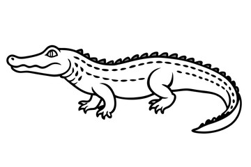 Crocodile Vector line art