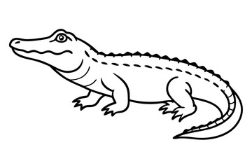 Crocodile Vector line art
