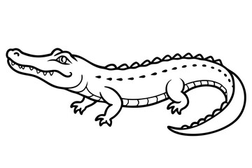 Crocodile Vector line art
