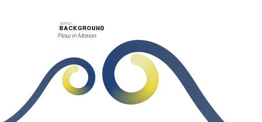 Abstract Color Lines with dusk to dawn Gradient on a White Background. Vector Curved Shapes - Design Elements for Pattern and Posters. 3D Wave Doodle Ribbons