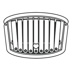 minimalistic black silhouette line-art illustration of an ashtray filled with several cigarette butts