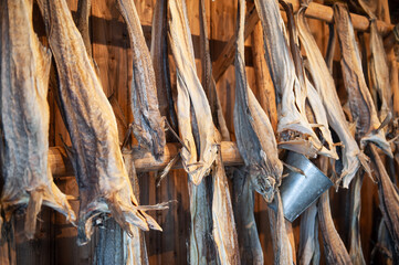 Norwegian dried cod, also known as 