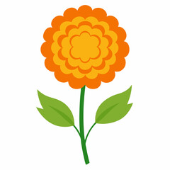 Marigold Vector Art &ndash; Generative AI and Linocut Silhouette Floral Design