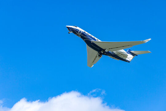 Fototapeta Private jet taking off in Hostivice, Czechia