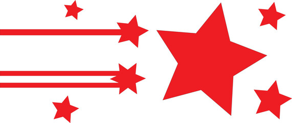 Obraz premium Red Star icon white isolated Backgaund white
