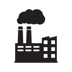 Factory icon. Vector illustration of industry icon.