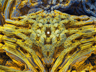 Colorful Yellow Abstract Fractals Design