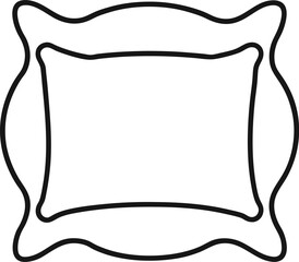 pillow icon logo vector design template illustration, cushion, bed, comfort, comfortable, graphic, rest, outline, resting, hotel, sheet, nap, 