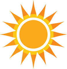 yellow sun vector illustration design for web, app, logotype, solar, heat, graphic