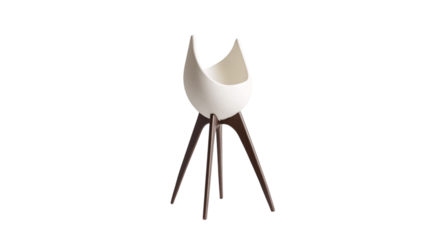 A ceramic mobile tripod, white background --ar 16:9