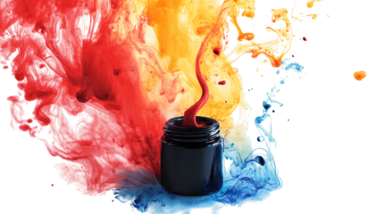 A classic printer ink, white background --ar 16:9