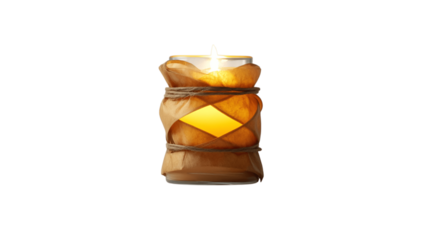 A foldable candle jar, white background --ar 16:9
