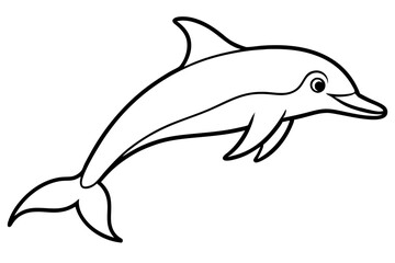Elegant Dolphin Outline