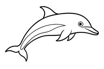 Fototapeta premium Elegant Dolphin Outline