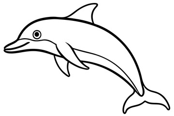 Obraz premium Elegant Dolphin Outline