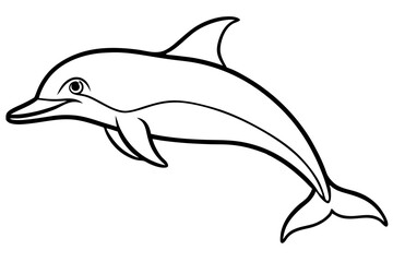 Fototapeta premium Elegant Dolphin Outline