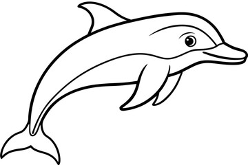 Elegant Dolphin Outline