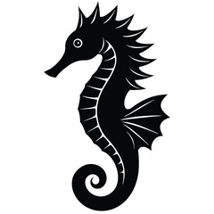 Fototapeta premium seahorse vecror sihouerre