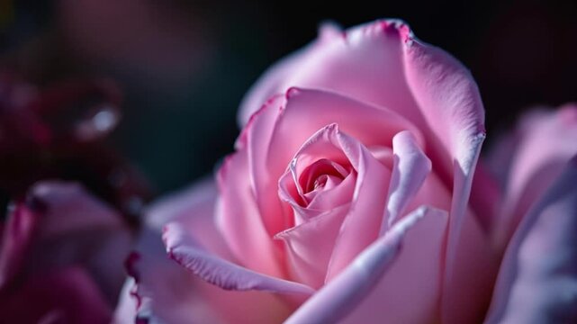 close up of pink tulip.Soft Pink Rose: A Close-Up of Floral Beauty.