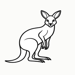 kangaroo silhouette vector illustration