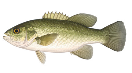 Obraz premium Sea Bass Illustration. Small-Mouthed Black Bass ( Micropterus Dolomieu).