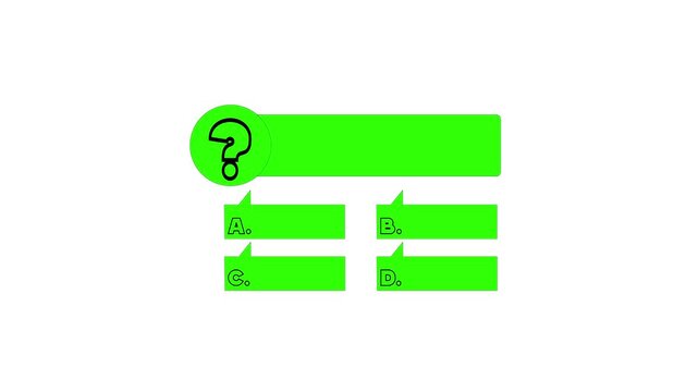 Question template animation. quiz concept, quiz game.