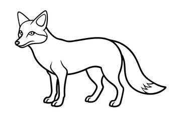 Elegant Fox Line Art