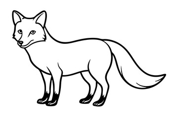 Elegant Fox Line Art